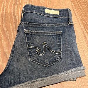Women’s Jean Shorts, AG Pixie Cut Off Denim Shorts, Size 25